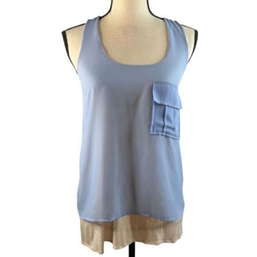 Aqua Bloomingdales Sleeveless Top Periwinkle Blue XS NWT